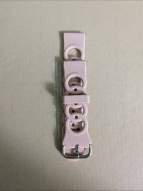 Pink Interlocking Silicone Watch Strap